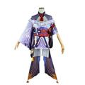 Raiden Shogun Cosplay Costume Women Purple Top Skirt Halloween Party Suit,Set-XS