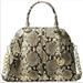 Michael Kors Bags | Michael Kors Astor Studded Leather Large Satchel Bag Snakeskin | Color: Brown/Cream | Size: Os