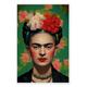 Frida Kahlo with Flower Crown Poster by Olga Telnova Wall Art for every room 70 x 100 cm Green People Wall Decor