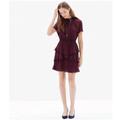 Madewell Dresses | Madewell Purple Layered Ruffle Dress Size 2 | Color: Purple | Size: 2