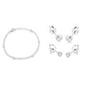 Elli Armband Damen Klassisch Basic mit Kristallen in 925 Sterling Silber & Ohrringe Damen Ohrstecker 2er Set Basic mit Kristall in 925 Sterling Silber