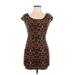 Divided by H&M Casual Dress: Brown Leopard Print Dresses - Women's Size 10