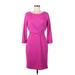 Donna Ricco Casual Dress - Sheath: Purple Solid Dresses - Women's Size 6