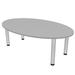 Skutchi Designs, Inc. 4 Person Oval Shaped Conference Table Post Legs Wood/Metal in Gray | 29 H x 71.5 W x 45 D in | Wayfair