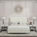 Solonm Standard Bed Upholstered/Metal in Brown | 44.2 H x 55 W x 78.3 D in | Wayfair Lx50-beige-full