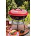 GLOBAL GIRLS LLC 14" W Portable Charcoal Grill w/ Smoker Porcelain-Coated Grates/Steel in Gray/Red | 15 H x 14 W x 14.6 D in | Wayfair HF065