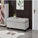 mohzate Flip Top Storage Bench Upholstered/Velvet in Gray | 17.5 H x 35.5 W x 17.5 D in | Wayfair 00828621736265