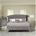 Rosdorf Park Haowen Tufted Bed Upholstered/Velvet in Gray | King | Wayfair 26A2850C2D9E4940B3B998D23638E5BF