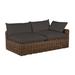 Summer Classics Montecito 75.25" Wide Outdoor Wicker Left Hand Facing Loveseat w/ Cushions Wicker/Rattan/Olefin Fabric Included in Brown | Wayfair