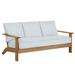 Summer Classics Ashland 73.12" Wide Outdoor Teak Patio Sofa w/ Cushions Wood/Natural Hardwoods/Olefin Fabric Included/Sunbrella® Fabric Included | Wayfair