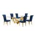 Rosdorf Park Rectangular 6 - Person Dining Set Glass | 30 H x 46 W x 94 D in | Wayfair F4DEC21402204A3AB76C607CC97F1AB9