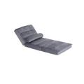 The Twillery Co.® Crawford & Burke Game Lounge Chair Reclining Floor Game Chair Microfiber in Gray | 6.1 H x 29.724 W x 69.291 D in | Wayfair