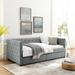 Red Barrel Studio® Ramiza Daybed Upholstered in Gray | 30.75 H x 43 W x 82.75 D in | Wayfair 8065EAA50A0C4BE8A9A396E5202D24ED