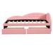 Red Barrel Studio® Ralphel Daybed Upholstered/Faux leather in Pink | 27.8 H x 42 W x 79 D in | Wayfair 1C37D24B0EC047F8AAB2F8CDAE4AA969