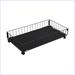 August Grove® Modern Twin Size Metal Daybed w/ 2 Drawers Metal in Black | 39 H x 41 W x 78 D in | Wayfair 819215C22B3B4DE6A6858C5AB4B05ACB