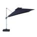 Arlmont & Co. Rosylin 360-Degree Rotation 130" Square Cantilever Umbrella w/ Base & Cover, Polyester in Blue/Navy | 109 H x 118 W x 118 D in | Wayfair