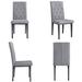 Red Barrel Studio® Croghan Tufted Fabric Metal Side Chair Dining Chair Upholstered/Metal in Black/Gray | 38.2 H x 18.5 W x 19.3 D in | Wayfair