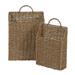 Highland Dunes Alfiera 2 Piece Wall Storage Organizer Set w/ Wall Baskets Wood/Manufactured Wood in Brown | 1 W in | Wayfair