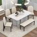 Red Barrel Studio® Randallstown Square 36" L x 36" W Dining Set Wood in White | 29.7 H in | Wayfair AF55C185F59046BD9CA9B5E292EF104C