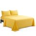 Alwyn Home Cannet 600 Thread Count Cotton Blend Percale Sheet Set Cotton in Yellow | Queen Sheet Set + 2 Standard Pillowcases | Wayfair