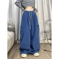 2023 coreano Y2K moda coulisse Casual Baggy Cargo Jeans pantaloni abbigliamento donna pantaloni