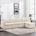 Cream Modern 4+1 pc Linen Modular Sectional Sofa Couch Set