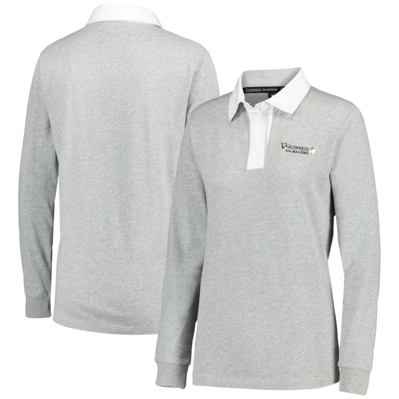 Guinness Six Nations Primary Logo Rugby-Oberteil – Grau – Damen Image