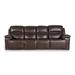 Brown Leather Power 4 Seats Reclining Sofa, Adjustable Headrest