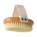 Handheld Bath Scrubber Dry Brush for Body Exfoliator Bathroom Skin Shower Bristle Massage Wood Pig Hair