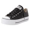Sneaker CONVERSE "CHUCK TAYLOR ALL STAR PLATFORM LEATHER", Gr. 38, schwarz-weiß (schwarz, weiß), Leder, sportlich, Schuhe