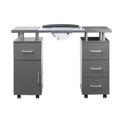 Manicure Table GLASGLOW Grey Salon Nail Table Salon Furniture - N/A