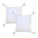 Sevita Sundaze Tasseled Cotton Throw Pillow, Set of 2