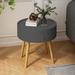 Modern Coffee Table with Drawer, Bedside Table, Sofa Side Table, Oak Table Legs,Gray