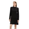 TOM TAILOR Damen Kleid mit Spitze, deep black, 46