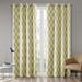 1 Piece Blackout Curtain Panel, Polyester Slub Printed Ilat Window Panels with Grommet Top