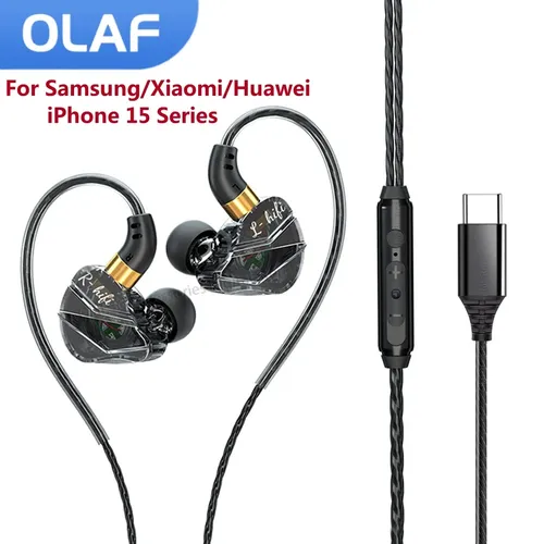 Olaf dac typ c kopfhörer kabel gebundenes headset usb c gamer kopfhörer kabel freihändig typ-c