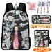 Demon Slayer Backpack for Girls and Boys Kids Backpack School Backapack for Kindergarten Elementary Lightweight Sturdy Durable School Bags Gift with Tote Purse Pencil Case for Boy Girl with Pen Bags