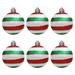 6Pcs Christmas Balls Hanging Glitter Bright Colors Matching Stripe Decoration Festival Shiny Powder Christmas Tree Pendants Party Decor