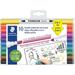 Staedtler Double-ended Dry Erase Pens - Chisel Bullet Marker Point Style - Assorted Dry Ink - 10 / Pack | Bundle of 10 Each