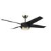 AC30952-BLK/SN-Kendal Lighting Inc.-Vela - 4 Blade Ceiling Fan with Light Kit In Contemporary Style-12 Inches Tall and 52 Inches Wide-Black/Satin