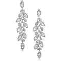 Sparkling Crystal Rhinestone Wedding Bridal Chandelier Earrings - Perfect for Brides & Bridesmaids - Silver Jewelry Gift