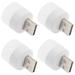 4 Pcs Atmosphere Lamp Portable Reading Light Teen Night Emergency Lights Bedroom Lamps Mini USB Plastic Baby