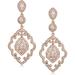 Art Deco Rose Gold Chandelier Wedding Earrings - Vintage Style Bridal Dangle Earrings for Women AAAAA Grade Cubic Zirconia - Perfect for Formal Occasions - Hypoallergenic & Nickel-Free