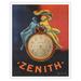 Zenith - Pocket Watch - Vintage Advertising Poster by Leonetto Cappiello c.1912 - Fine Art Matte Paper Print (Unframed) 16x20in