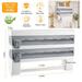 Foil and Plastic Wrap Organizer Plastic Wrap Dispenser with Cutter Paper Towel Holder Wrap Dispenser Organizer Plastic Wrap Aluminum Foil Organization and Storage