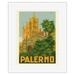 Palermo Sicily Italy - Duomo (Cathedral) - Vintage Travel Poster by Attilio Ravaglia c.1930s - Fine Art Rolled Canvas Print 11in x 14in