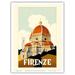 Florence (Firenze) Italy - Santa Maria del Fiore Cathedral the Duomo of Florence - Vintage Travel Poster c.1930 - Master Art Print (Unframed) 9in x 12in