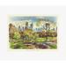 Spring In Central Park - Manhattan New York - Vintage Travel Poster by Joseph FehÃ©r c.1940s - Fine Art Rolled Canvas Print 11in x 14in