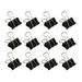 Color Folders Metal Decor Elliot Coffee Bags Clamp Black Office Clip Food Sealing Decorate Paper Work 12 Pcs