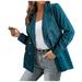 YFPWM Women s Double-Breasted Lapel Midi Coat Winter Jackets Fashion Autumn Winter Double Breasted Blazer Jacket Long Sleeve Coat Jacket Sky Blue L